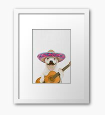 Dog Guitarist Framed Print