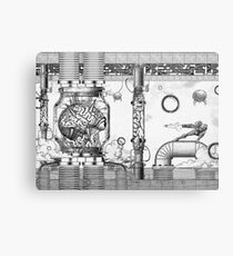 Vintage Metroid Mother Brain Engraving Metal Print