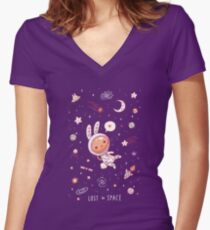 Camiseta entallada de cuello en V Perdido en el espacio