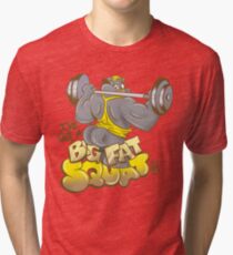 BI FAT SQUAT Tri-blend T-Shirt