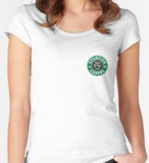 *fish Coffee 2 Women's Fitted Scoop T-Shirt