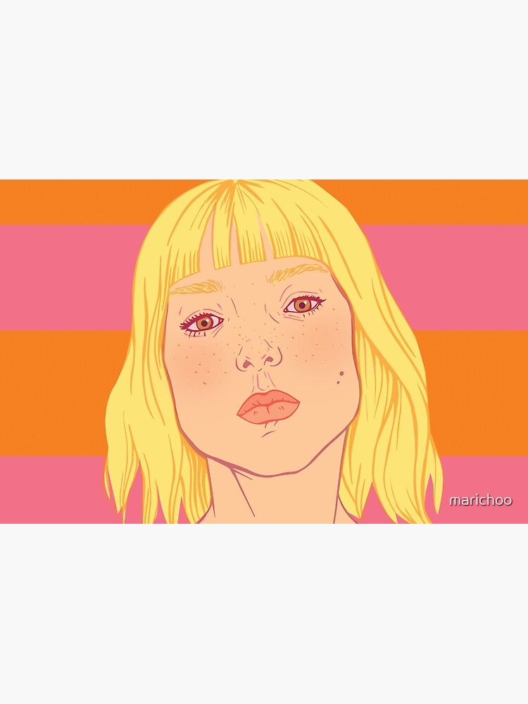 Fashion; Blonde Girl & Stripes by marichoo