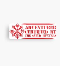Certified By The Guild of Hunters HORIZONTAL RED Metal Print