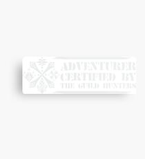Certified By The Guild of Hunters HORIZONTAL WHITE Metal Print