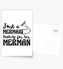Just a mermaid looking for a merman Postcards