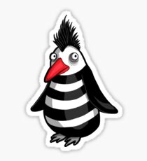 Penguin Punk with a Cute Face Sticker