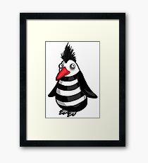 Penguin Punk with a Cute Face Framed Print