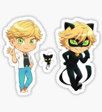 Chibi Adrien + Plagg + Chat Noir Sticker Set Sticker
