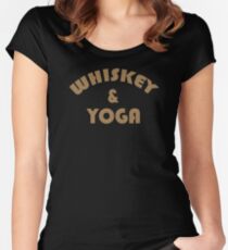 Whiskey & Yoga Women's Fitted Scoop T-Shirt