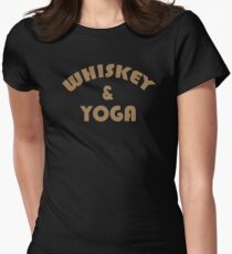 Camiseta entallada para mujer Whisky y Yoga