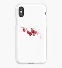 Rose Hips Flower Watercolor Painting Drawing Image Poster iPhone Case