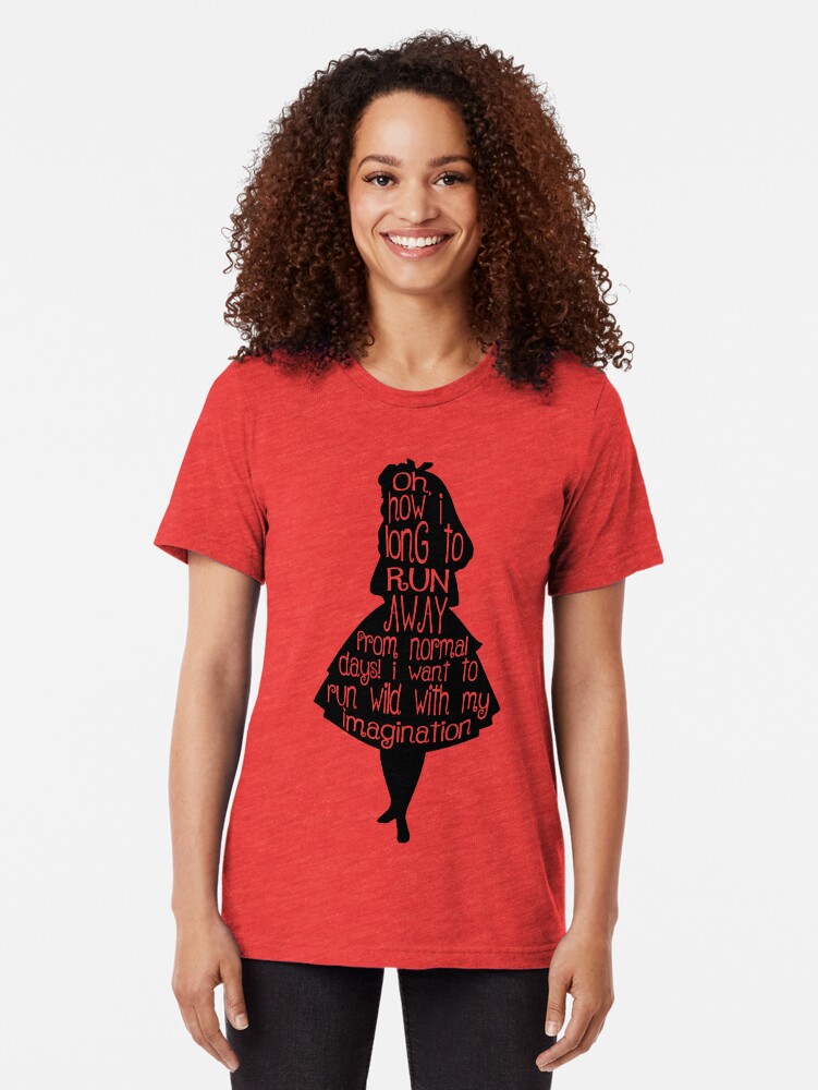 Vista alternativa de Camiseta de tejido mixto Cita Alicia en el país de las maravillas