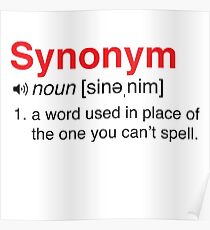 Funny Synonym Definition Poster