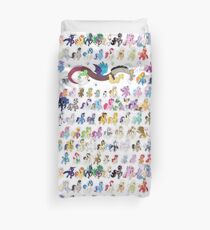 100 PONIES MEGA-PATTERN Duvet Cover