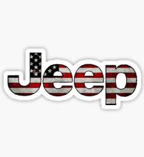 Jeep all American flag words Sticker