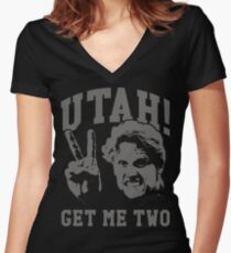 Utah Get Me Two Women's Fitted V-Neck T-Shirt