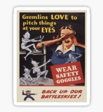 Vintage poster - Workplace safety Sticker