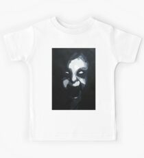 Zombie Screaming Girl Black and White Kids Tee