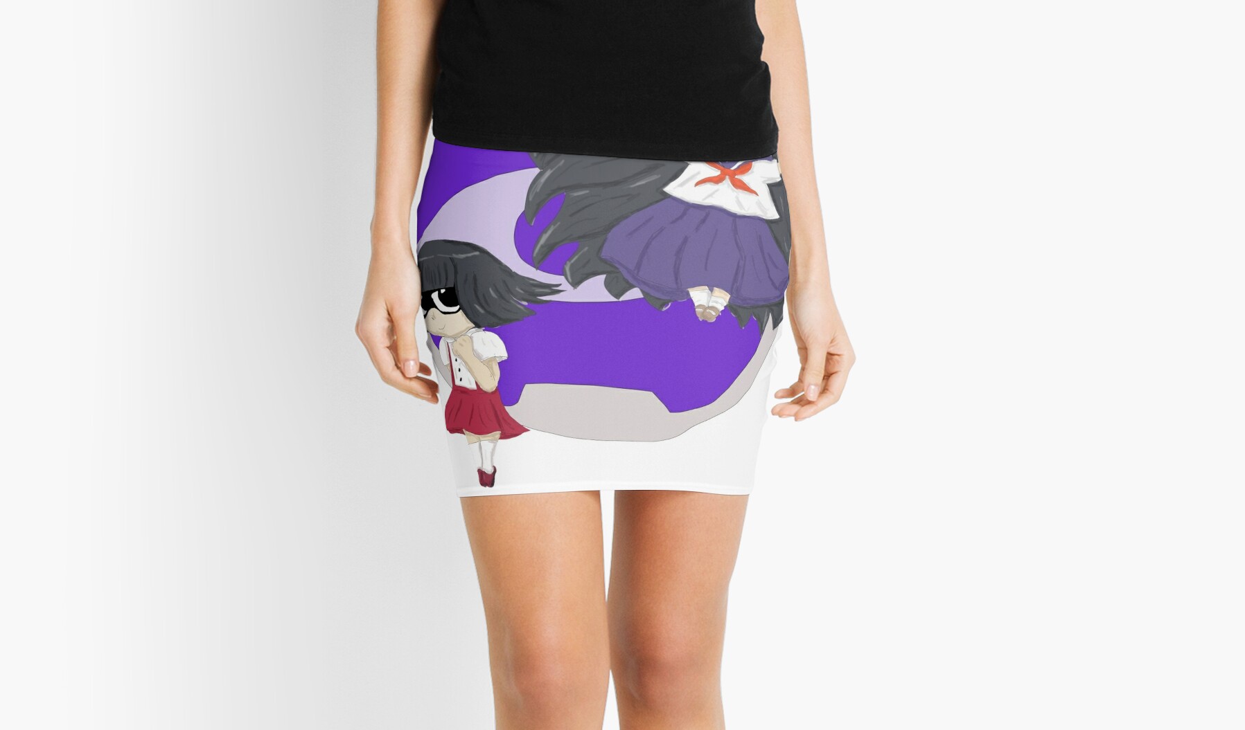 Yokai Watch Toiletta And Foiletta Mini Skirts By Megalos Redbubble