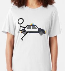 Fuck Police cool funny police car fucking icon Slim Fit T-Shirt