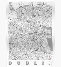 Dublin Map Line Poster
