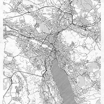 Artwork thumbnail, Zurich Map Line by HubertRoguski