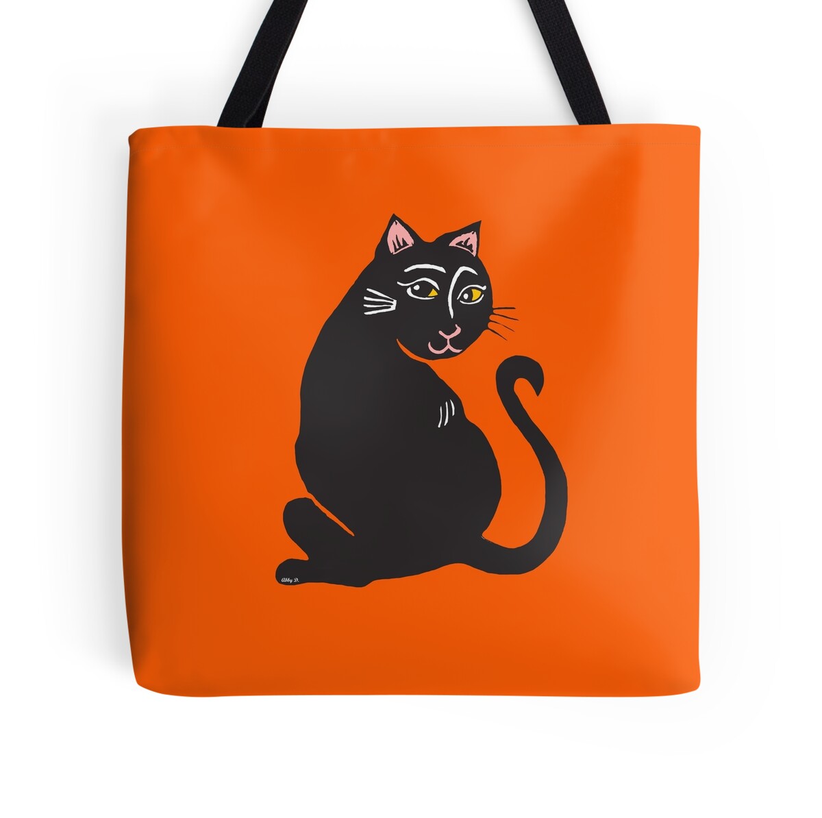 black and orange tote