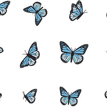 Schmetterling-Sticker blau, 12er-Set