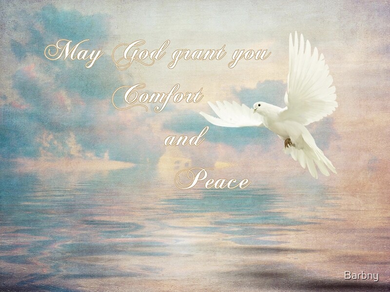 "May God grant you Comfort and Peace" Posters by Barbny Redbubble