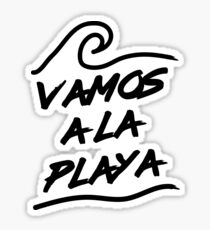 Pegatina Vamos a la playa