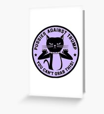Pussies Against Trump Purple Greeting Card