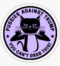 Pussies Against Trump Purple Sticker