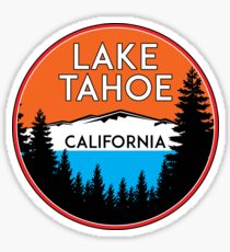 LAKE TAHOE CALIFORNIA REPUBLIC SKIING SKI LAKE BOAT BOATING BEAR SNOWBOARD Sticker