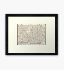 Vintage Map of Detroit (1895) Framed Print