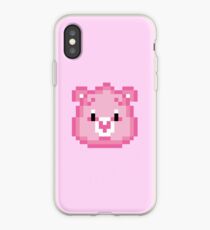 Pink Pixel Care Bear iPhone Case