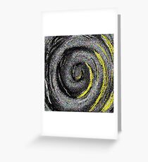 Ripples Of Colour Pixels - Abstract whirlpool Greeting Card