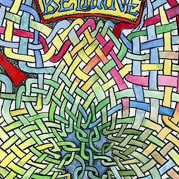 Artwork thumbnail, Beltaine with Knotwork Background by Aurhia
