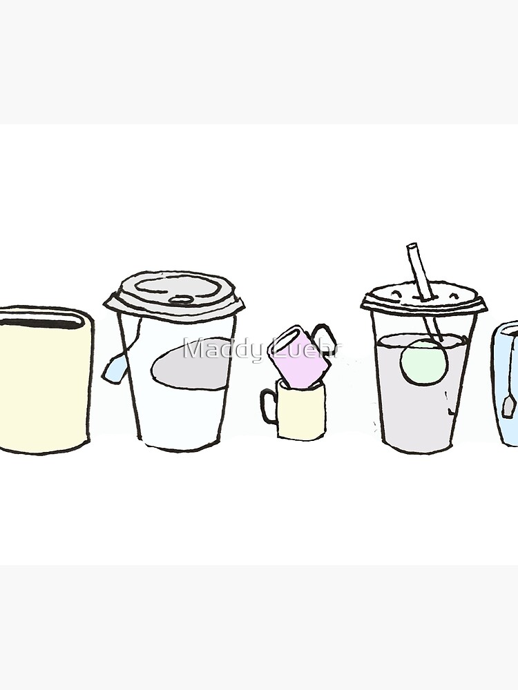  Cups pen drawing Travel Mug by maddyluehr Redbubble