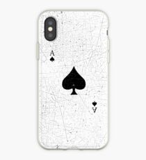Vintage Look Ace of Spades Playing Card Graphic iPhone Case