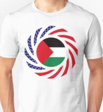 Palestinian American Multinational Patriot Flag Series Unisex T-Shirt