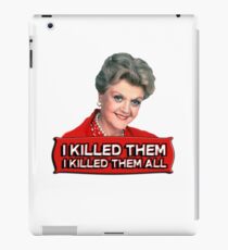 Angela Lansbury (Jessica Fletcher) Murder she wrote confession. I killed them all. iPad Case/Skin