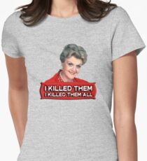 Angela Lansbury (Jessica Fletcher) Murder she wrote confession. I killed them all. Women's Fitted T-Shirt