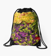 flowers- Amsterdam flower market Drawstring Bag