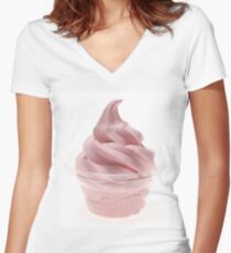 Frozen Yogurt Women's Fitted V-Neck T-Shirt