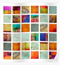 Color Block Collage - original abstract art Poster