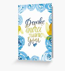 Danke Merci Thank You Grußkarte