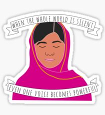 Malala - When The Whole World Is Silent Sticker