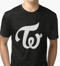 TWICE KPOP LOGO - WHITE Tri-blend T-Shirt