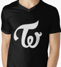TWICE KPOP LOGO - WHITE Men's V-Neck T-Shirt