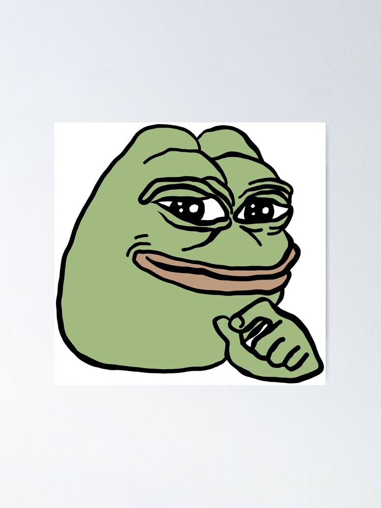  RARE PEPE  Smug Pepe  Poster by Konpoonti Redbubble